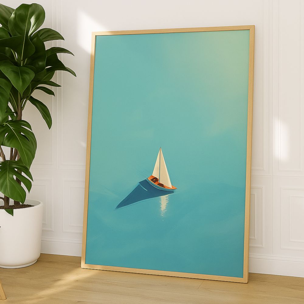 Tableau Voilier seul en mer