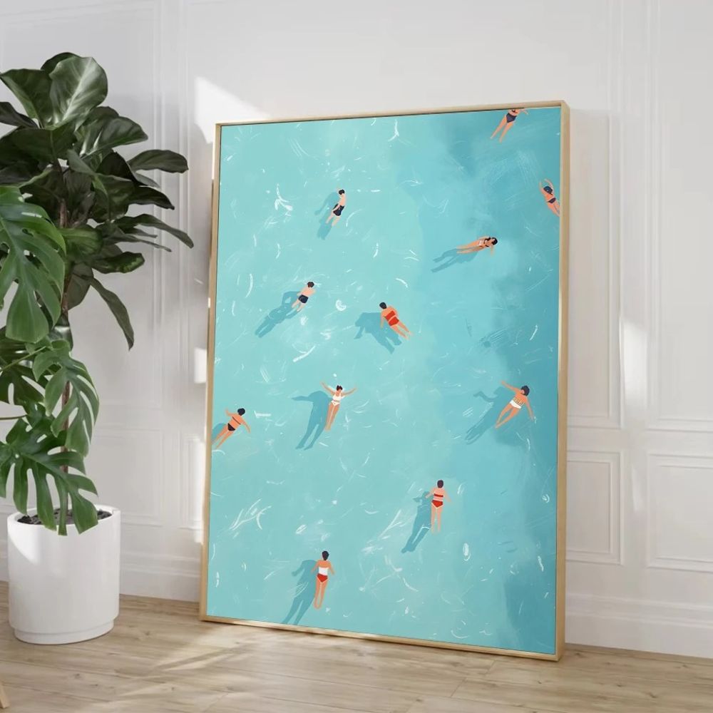 Tableau La baignade vue d'en haut