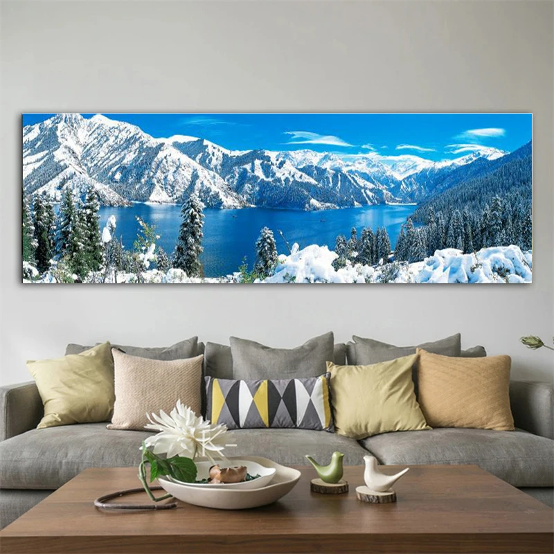 Tableau panoramique montagne toile