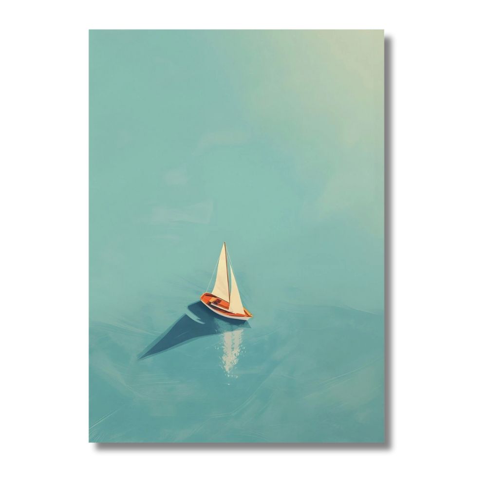 Tableau Voilier seul en mer