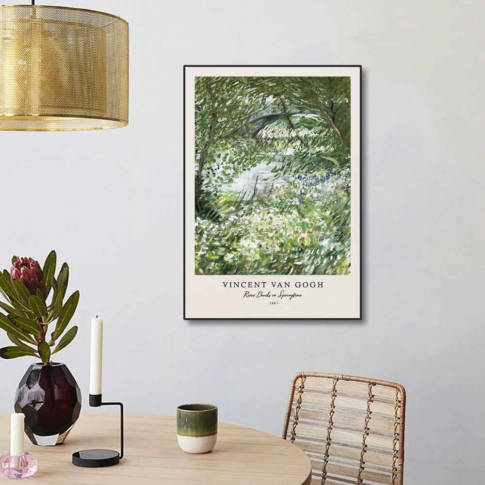 Berges de la rivière au printemps - Vincent Van Gogh