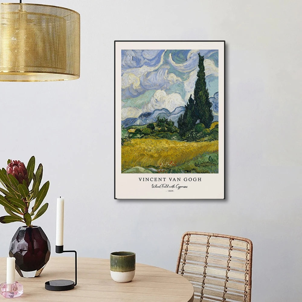 Champ de blé avec cyprès - Vincent Van Gogh