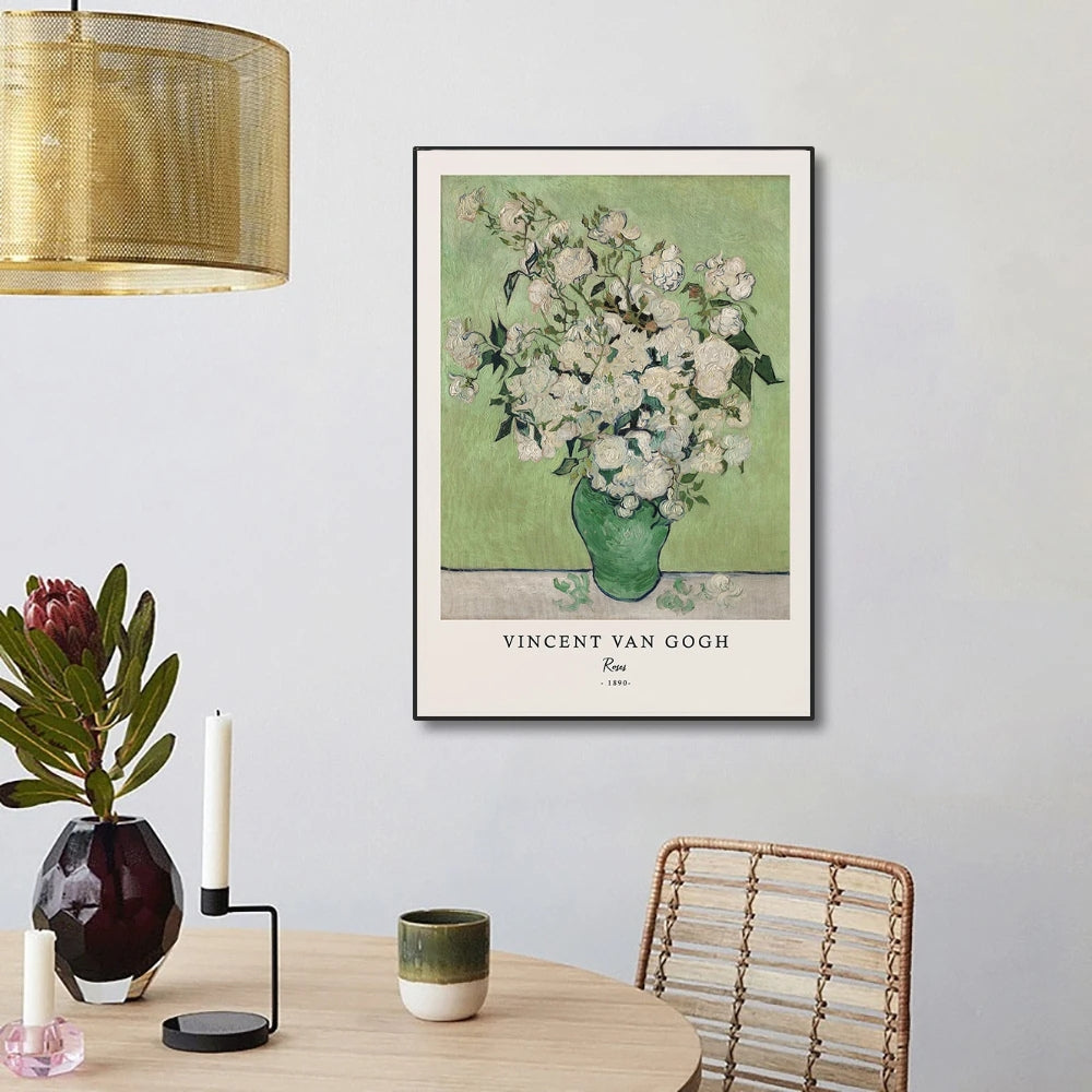 Nature morte, vase aux roses roses - Vincent Van Gogh