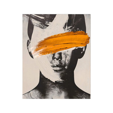 PortraitAbstraitMinimalisteNoiretBlanc toile 1