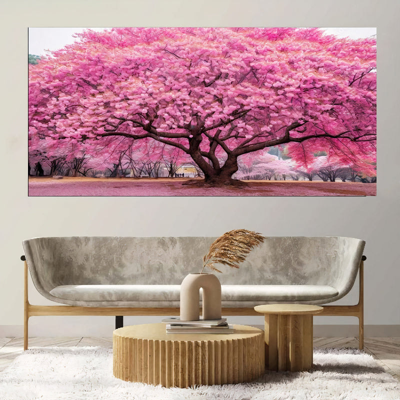 Tableau-arbredevie-rose mural