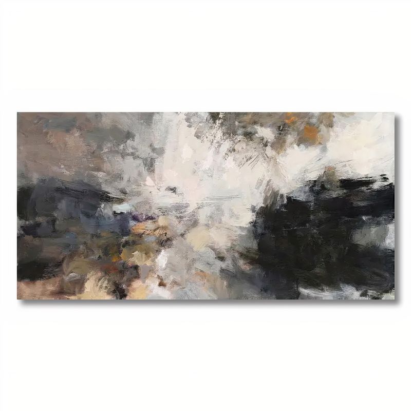 TableauAbstraitGrisNoirBlanc toile