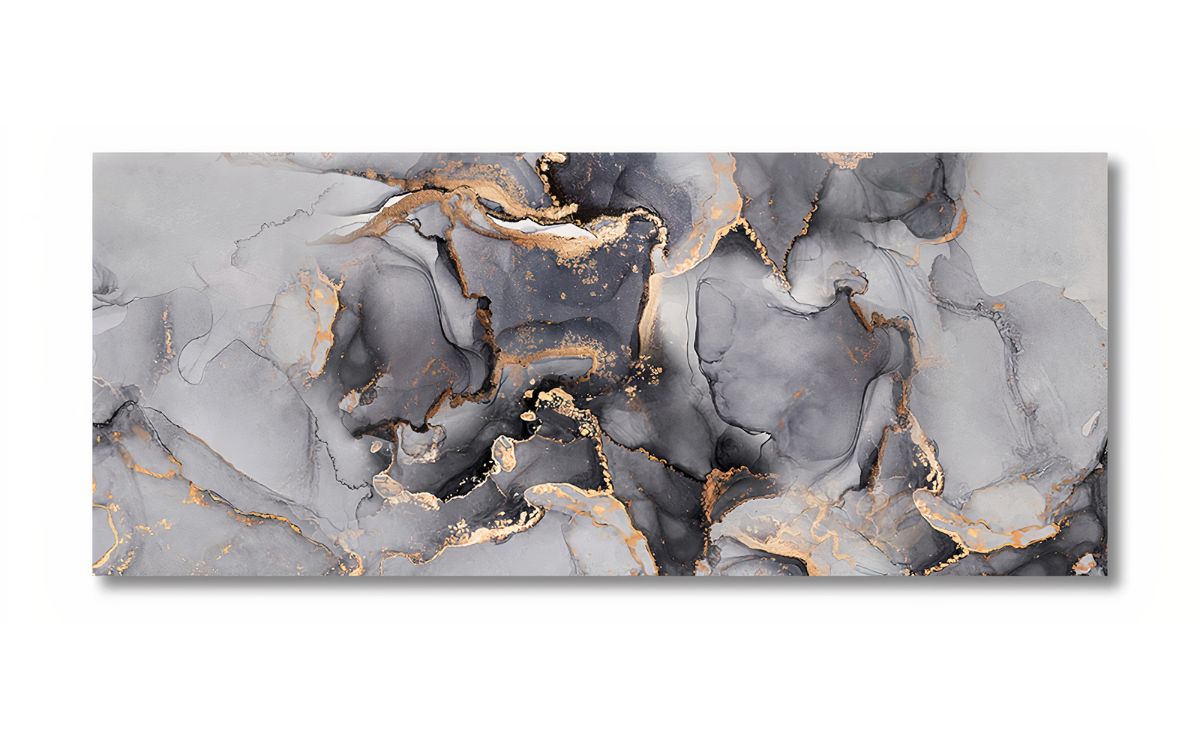 TableauAbstraitGrisetDore toile