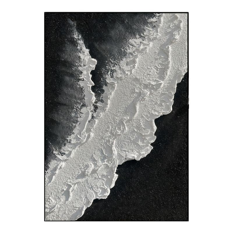 TableauAbstraitNoiretBlanc toile