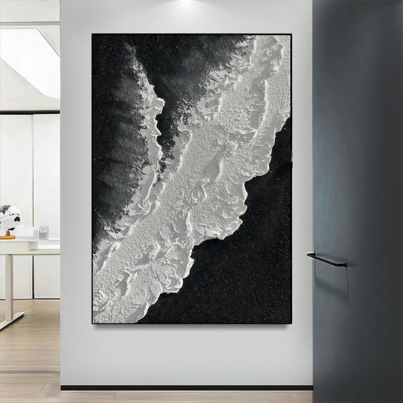 TableauAbstraitNoiretBlanc mural