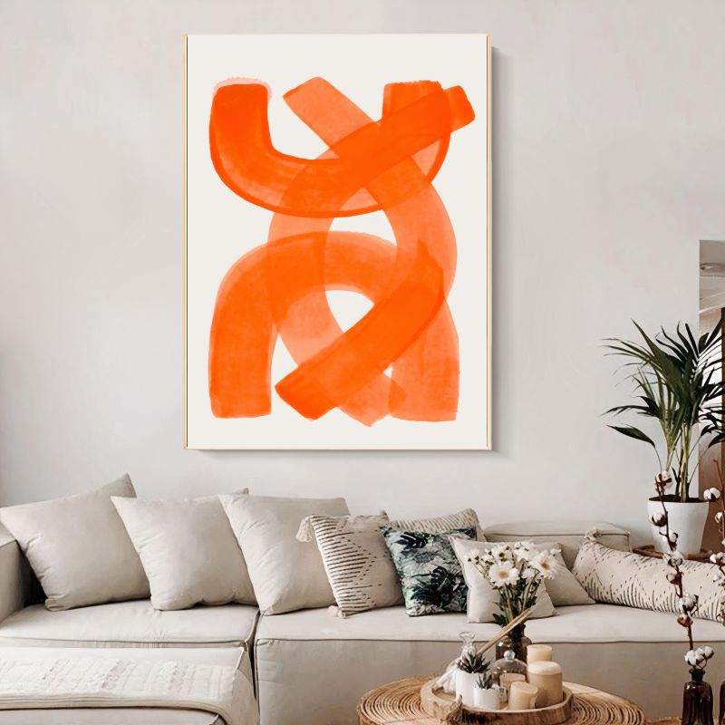 TableauAbstraitOrange salon