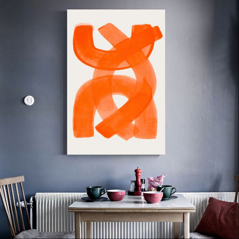 TableauAbstraitOrange table a manger