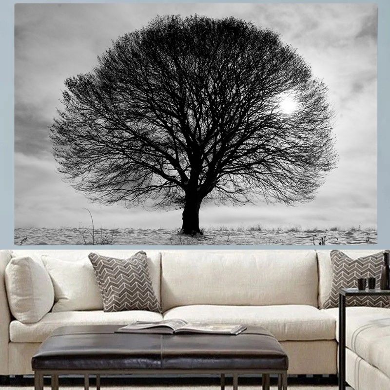 TableauArbredeVieNoiretBlanc salon