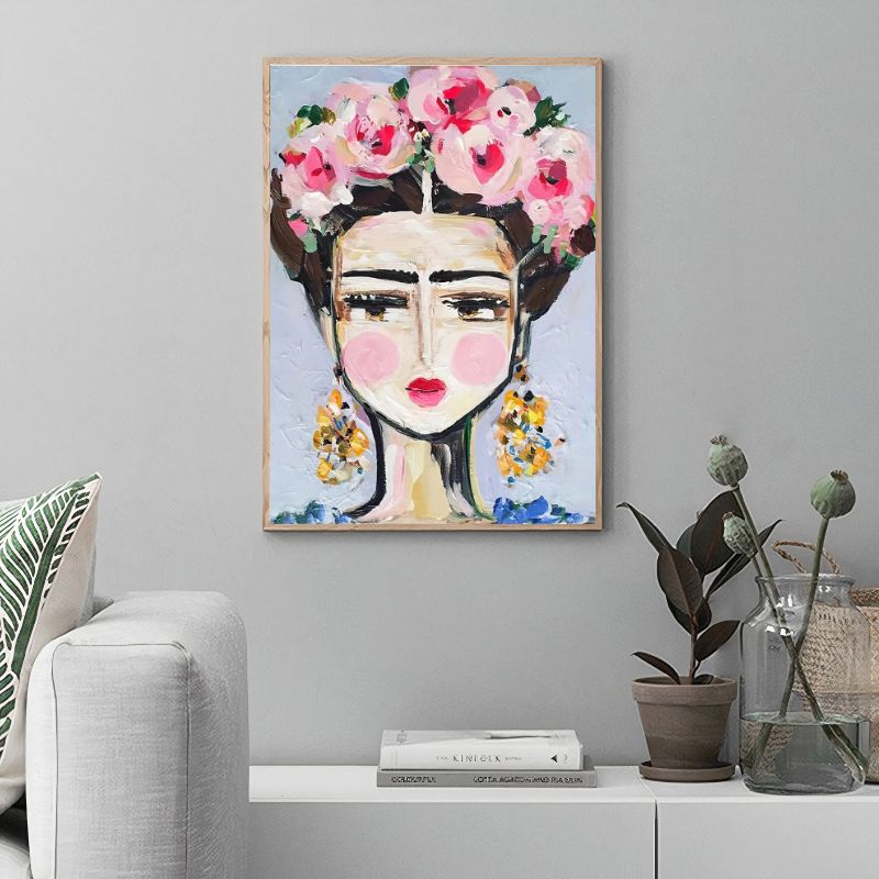 TableauArtNaifStyleFridaKahlo bahut