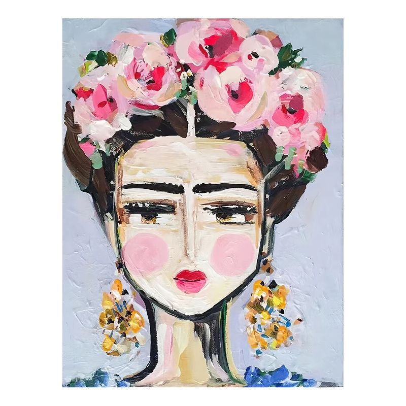 TableauArtNaifStyleFridaKahlo toile