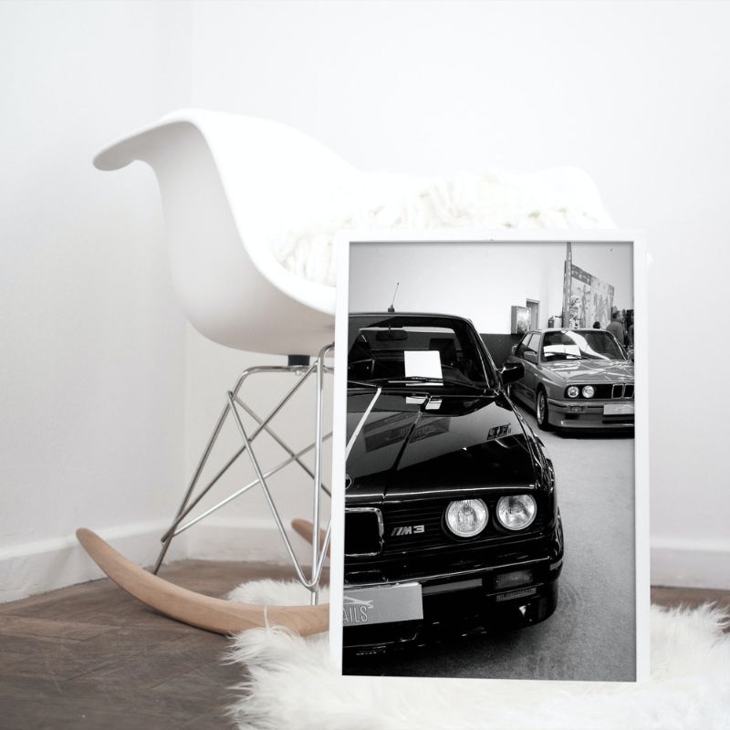 TableauBMWM3NoiretBlanc pose