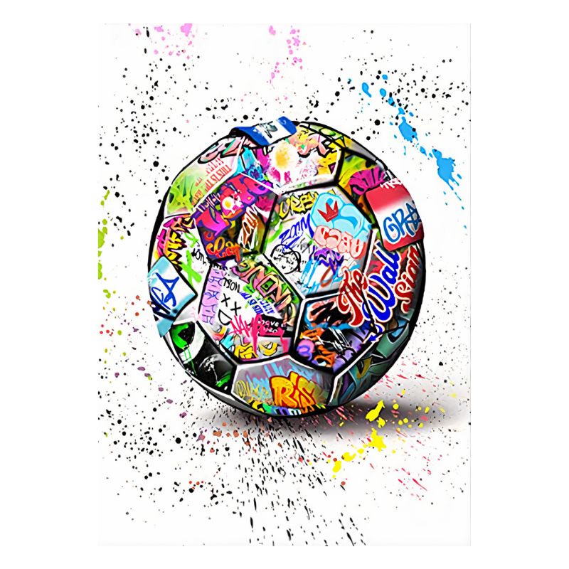 TableauBallondeFootStreetArt toile