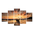 Tableau Barque Coucher de Soleil toile