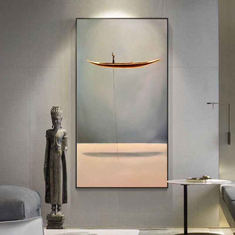 TableauBarqueDoreeSuspendue salon