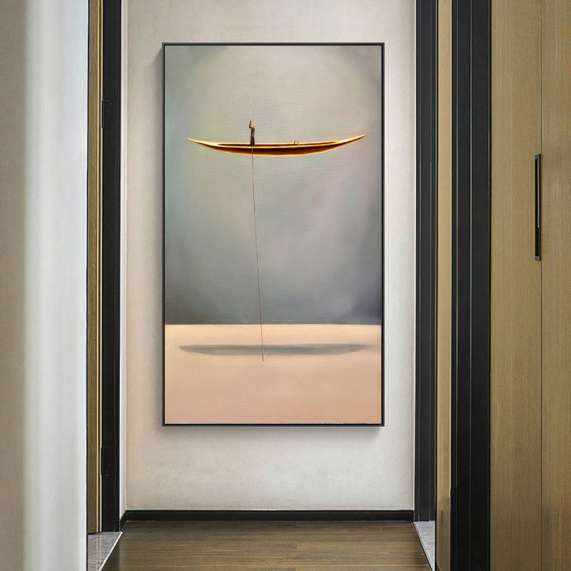 TableauBarqueDoreeSuspendue mur