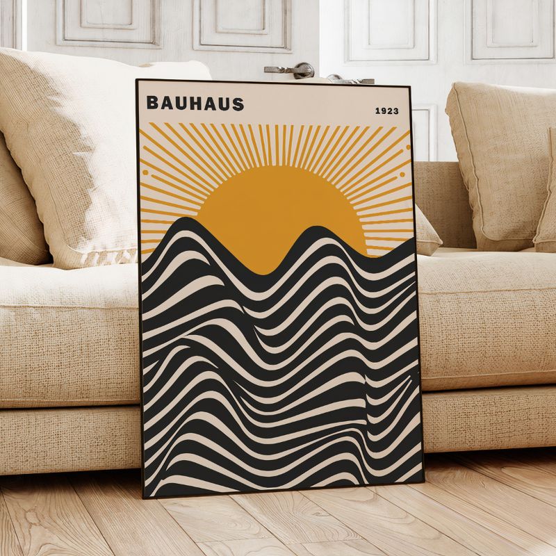 TableauBauhausVaguesNoiretCoucherdeSoleil pose