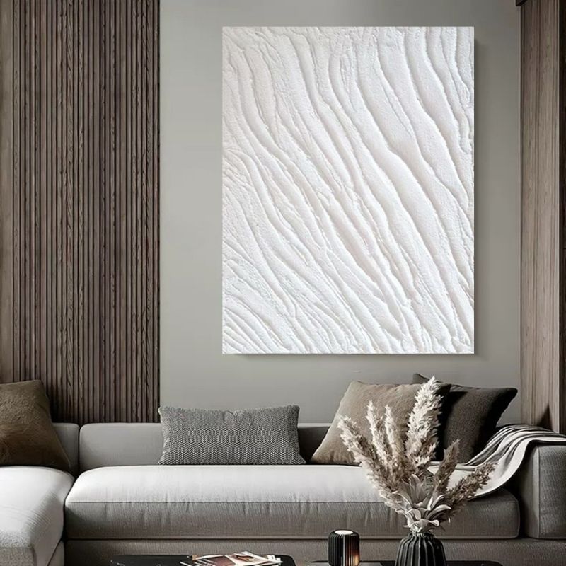 TableauBlancEffetRelief mur