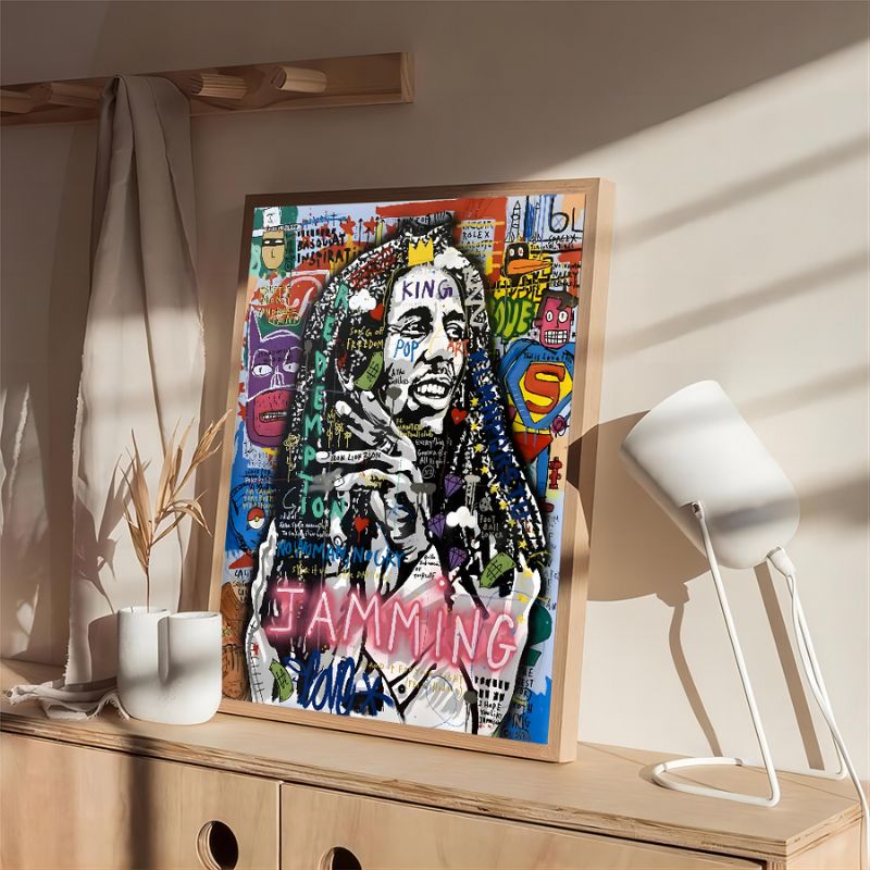 TableauBobMarleyStreetArt pose