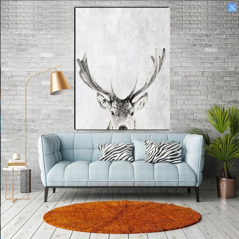 TableauBoisdeCerf canape