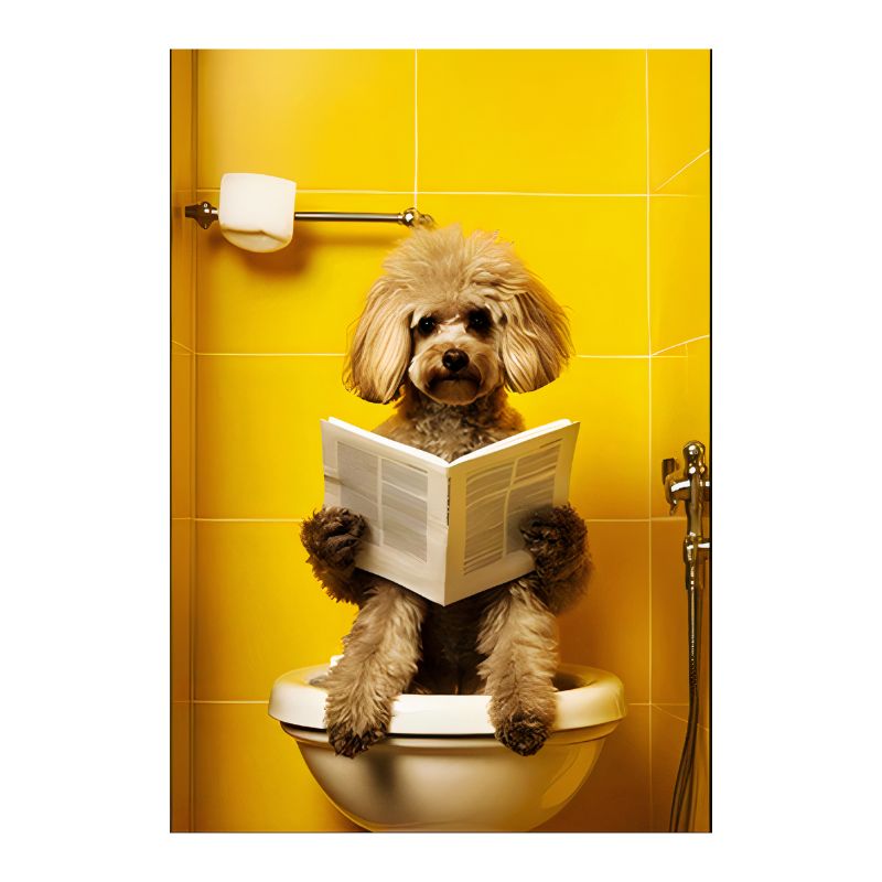 TableauCanicheNainauxToilettes toile