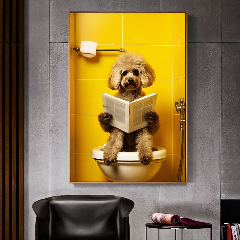 TableauCanicheNainauxToilettes fauteuil