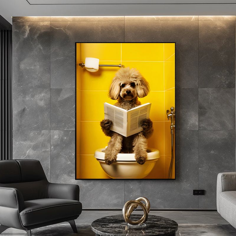 TableauCanicheNainauxToilettes mural