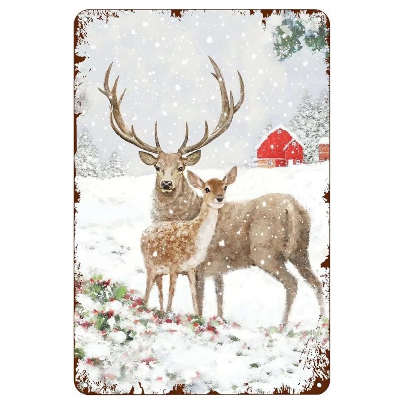 TableauCerfetBiche toile