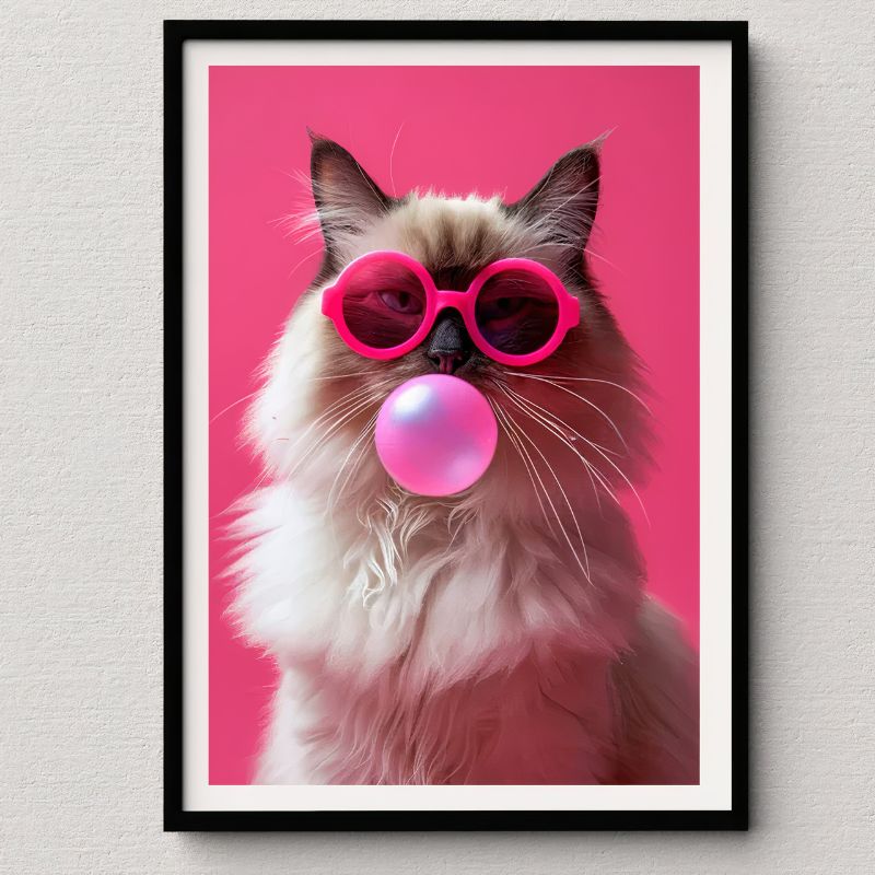 TableauChatPopArtDecale mural