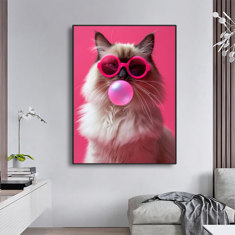 TableauChatPopArtDecale salon