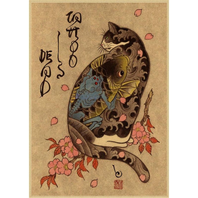 TableauChatYakuza toile 2