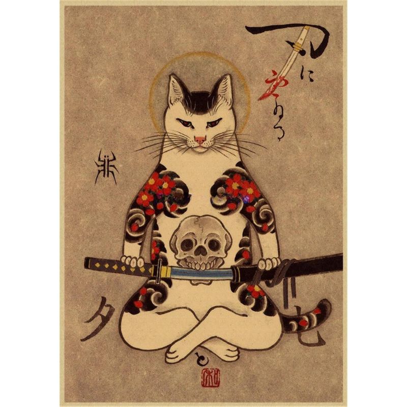 TableauChatYakuza toile 3