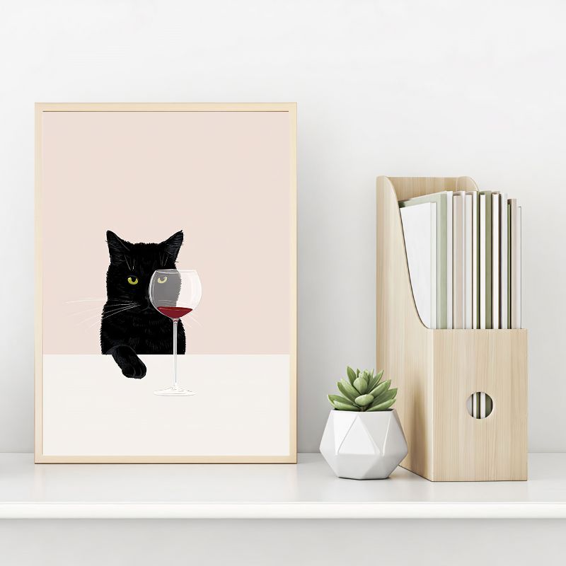 TableauChatetVerredeVin bahut