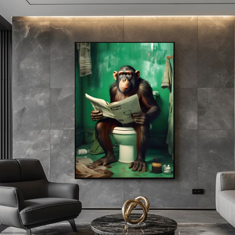 TableauChimpanzeauxToilettes canape