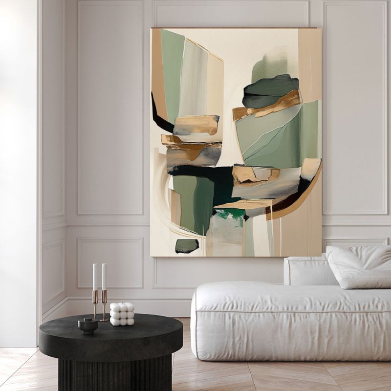 TableauCollagePeintureAbstraite salon