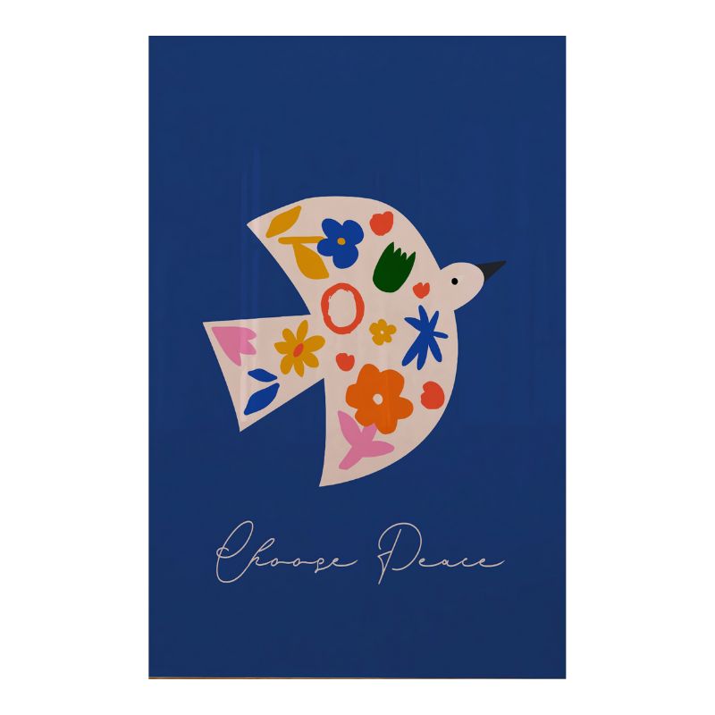 TableauColombeChoosePeace toile