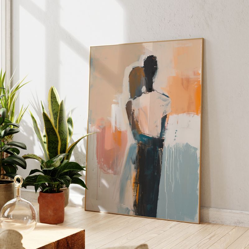 TableauCoupleAbstrait mural