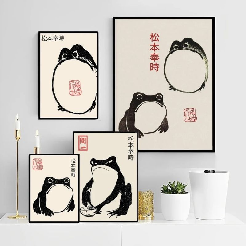 Tableau Crapaud 4 toiles