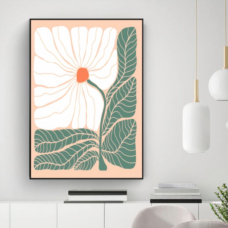 TableauFleurBohemeMinimaliste bahut