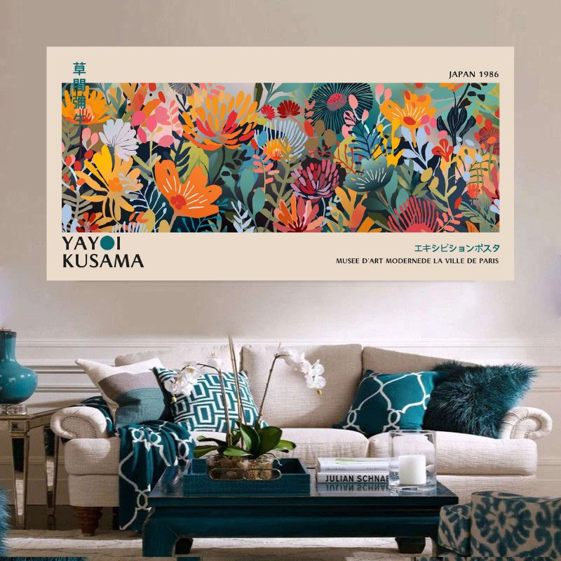 TableauFleurJaponaisStreetArt salon