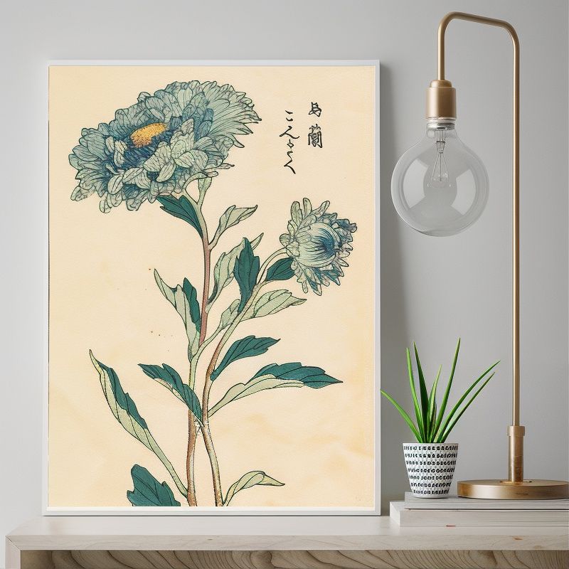 TableauFleurJaponaiseAntique bureau