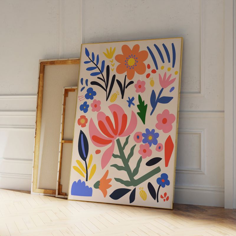 TableauFleursPopArt mur