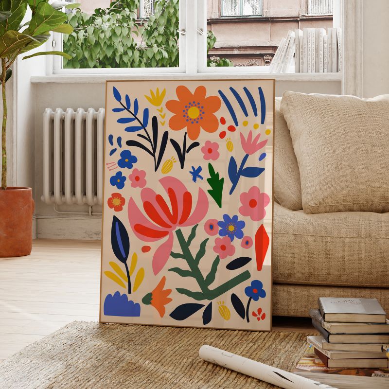 TableauFleursPopArt salon