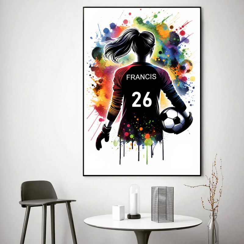 TableauFootFemininStreetArt salle a manger