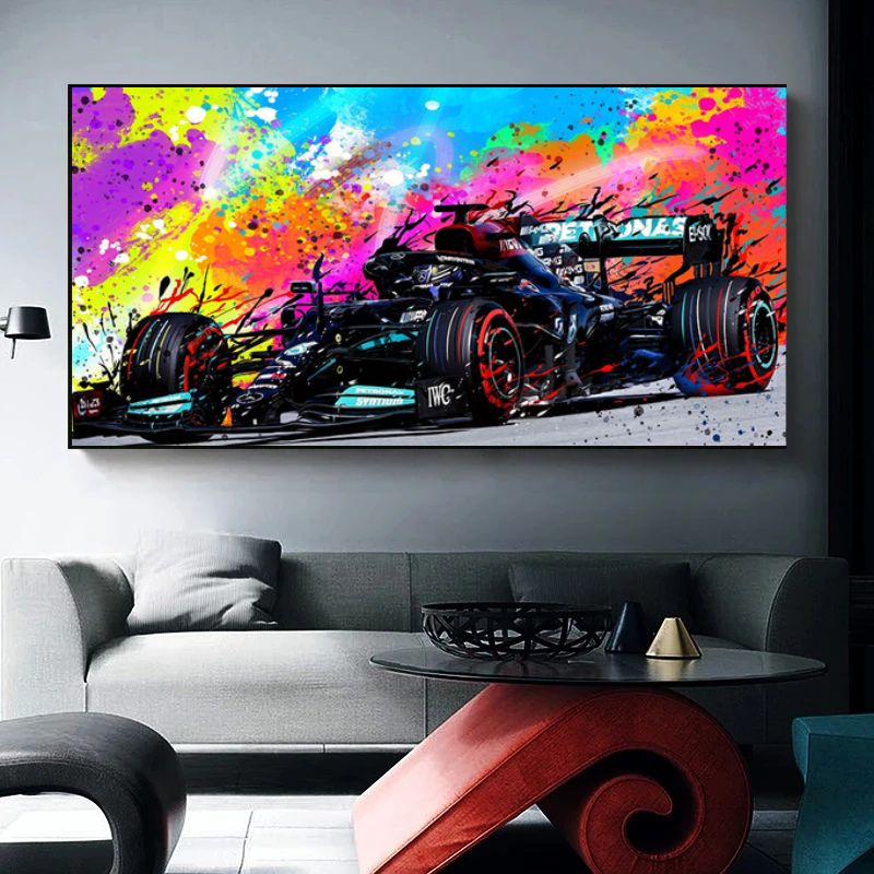 TableauFormule1PopArt salon