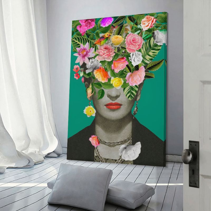 TableauFridaKahloenFleurs pose