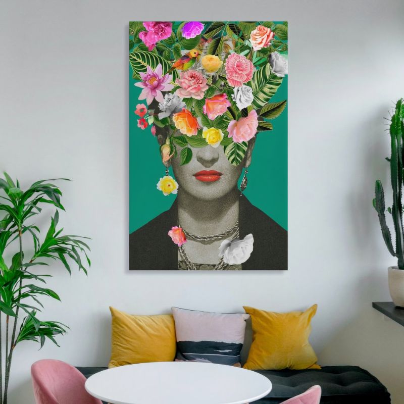 TableauFridaKahloenFleurs canape